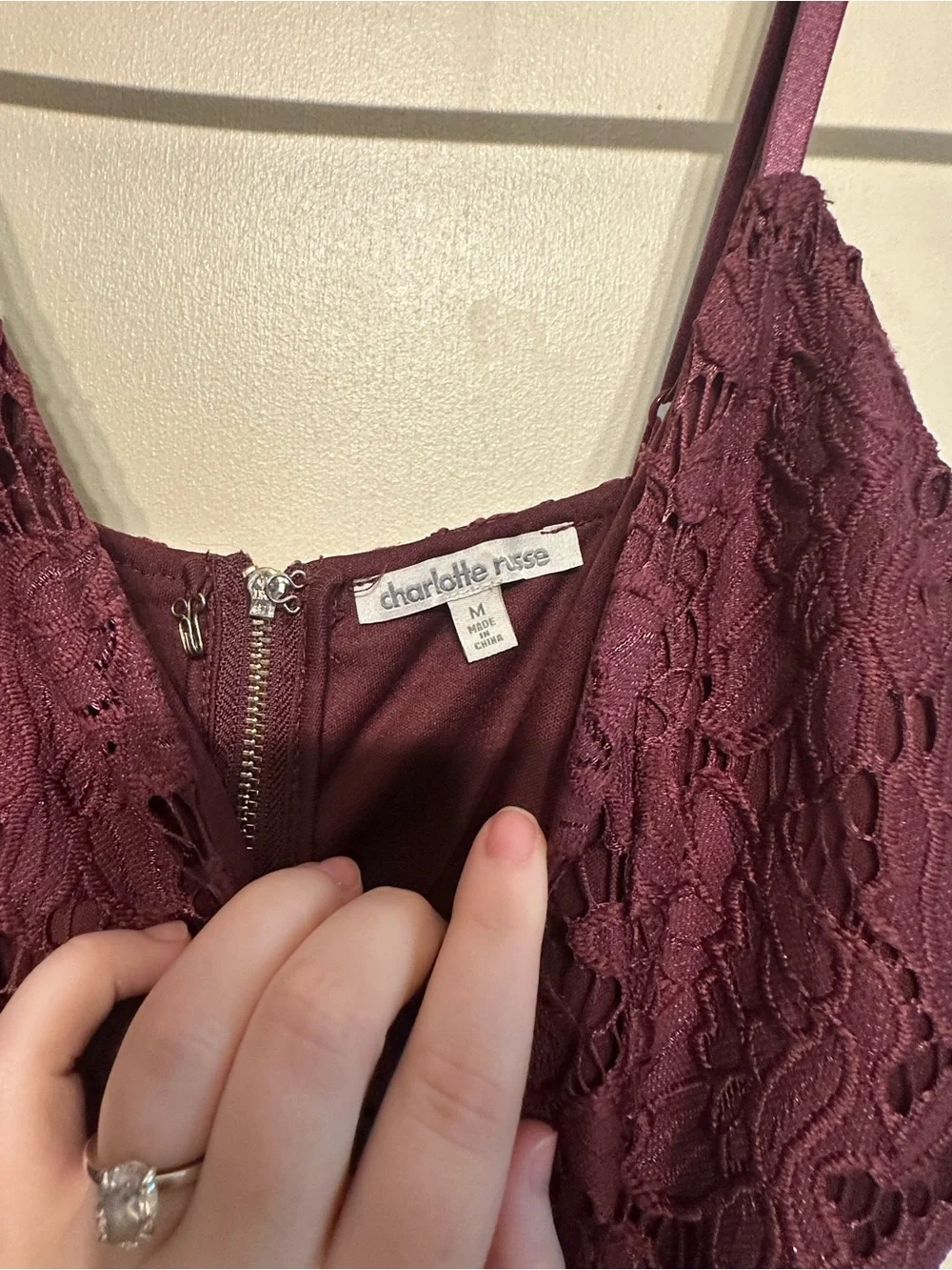 Charlotte Russe lace overlay